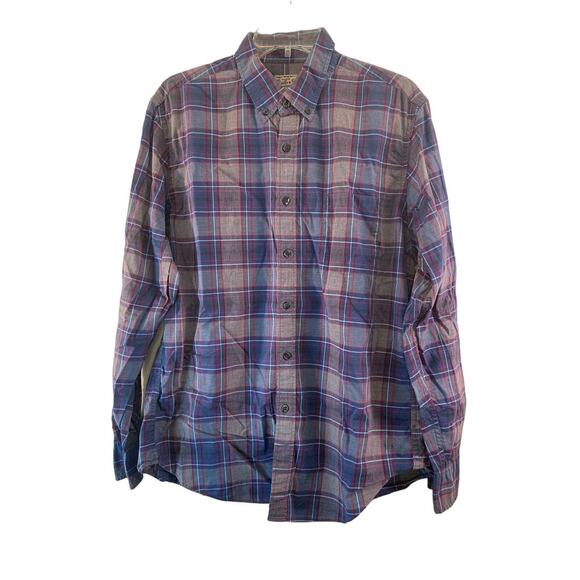 J. CREW Men’s Blue/Red Plaid Quality Woven Tailored Shirt / Size: Large - Picture 1 of 7